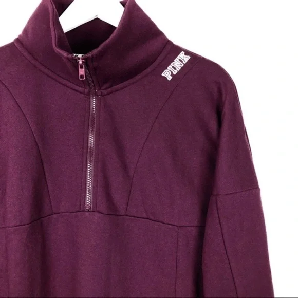 PINK Victoria’s Secret Mock Neck Half Zip Sweater XS - Picture 3 of 7